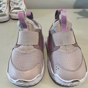 Nike Pink and Gray Baby Walker Shoes with Elastic Strap